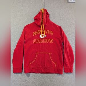 Kansas City Chiefs Fanatics Hoodie Size Large Red Yellow Fleece Lined